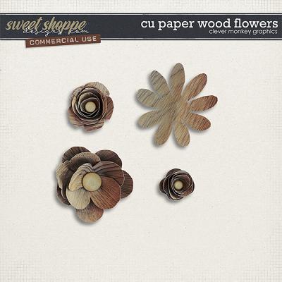 CU Paper Wood Flowers by Clever Monkey Graphics   