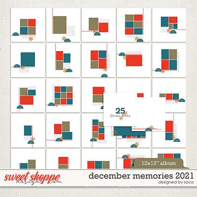 December Memories 2021: 12x12 Template Album | Designed by Soco