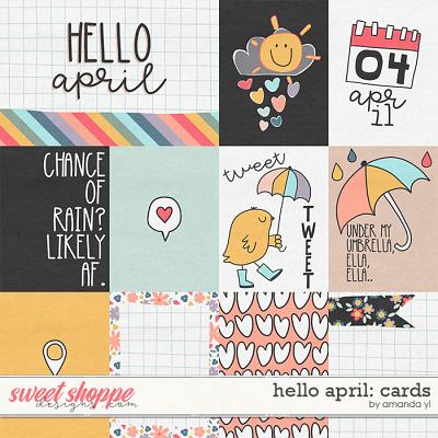 Hello April: cards by Amanda Yi