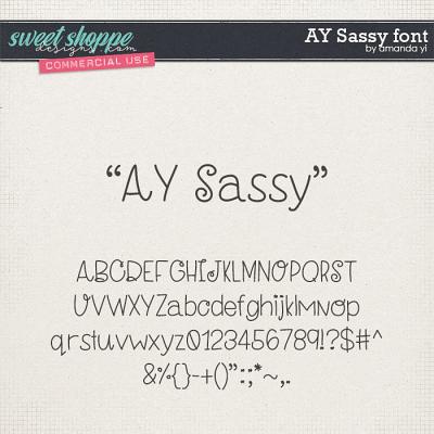 CU AY Sassy font by Amanda Yi