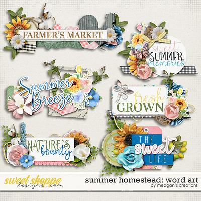 Summer Homestead: Word Art by Meagan's Creations