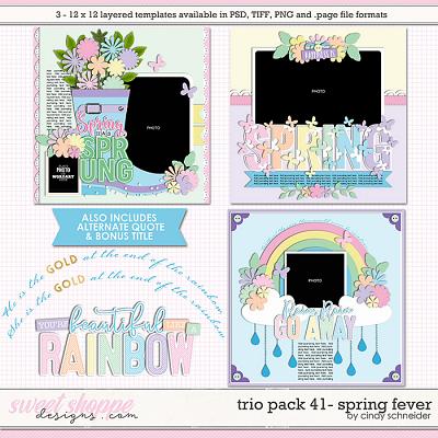Cindy's Layered Templates - Trio Pack 41: Spring Fever by Cindy Schneider
