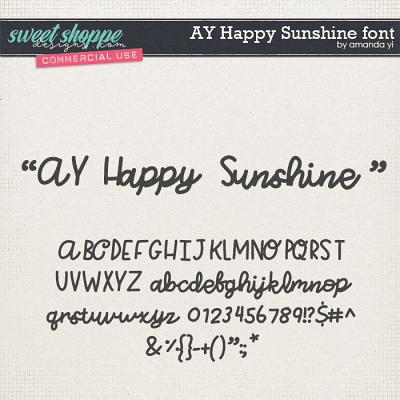 CU AY Happy Sunshine font by Amanda Yi