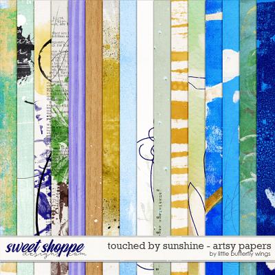 Touched by sunshine - artsy papers by Little Butterfly Wings