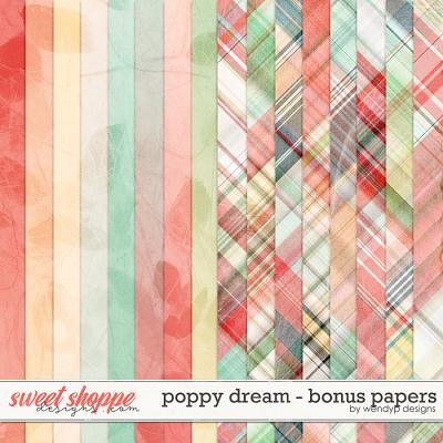 Poppy dream - bonus papers by WendyP Designs