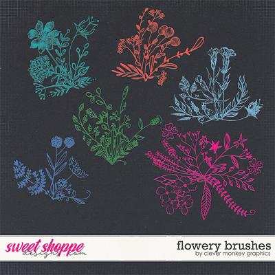 Flowery Brushes by Clever Monkey Graphics