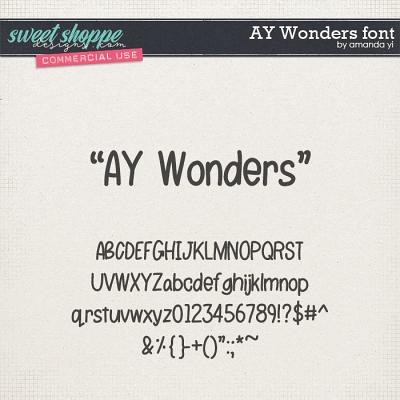 CU AY Wonders font by Amanda Yi