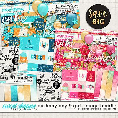 Birthday Boy & Girl Mega Bundle by Digital Scrapbook Ingredients