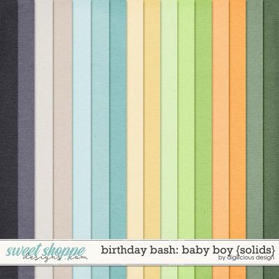 Birthday Bash: Baby Boy {Solids} by Digilicious Design
