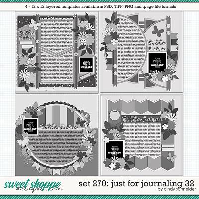 Cindy's Layered Templates - Set 270: Just for Journaling 32 by Cindy Schneider