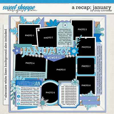 Cindy's Layered Templates - A Recap: January by Cindy Schneider