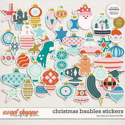 Christmas Baubles Stickers by Becca Bonneville Christmas Baubles Stickers by Becca Bonneville