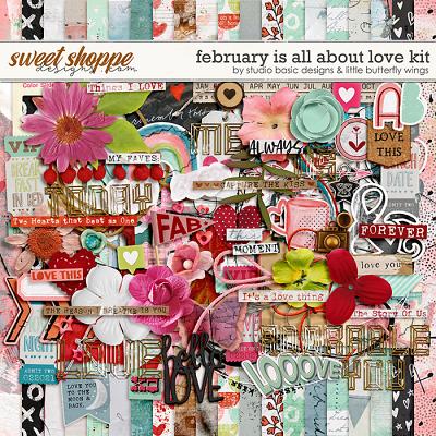 February Is All About Love Kit by Studio Basic and Little Butterfly Wings