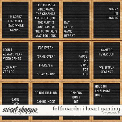 Feltboards: i heart gaming by Amanda Yi