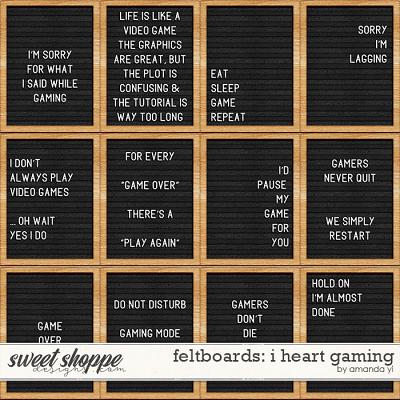 Feltboards: i heart gaming by Amanda Yi