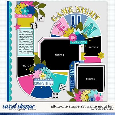 Cindy's Layered Templates - All In One Single 27: Game Night Fun by Cindy Schneider