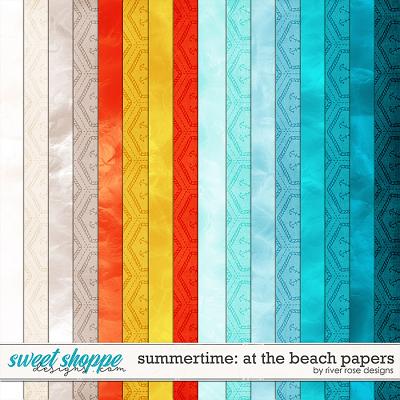 Summertime: At the Beach Papers by River Rose Designs