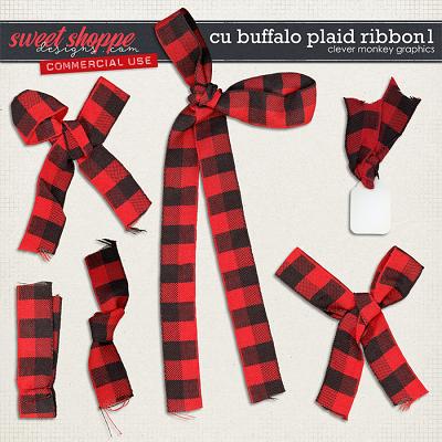 CU Buffalo Plaid Ribbon 1 by Clever Monkey Graphics