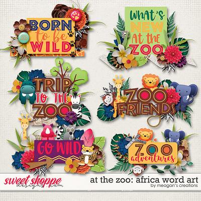 At the Zoo: Africa Word Art by Meagan's Creations