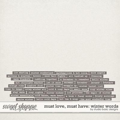 Must Love, Must Have: Winter Words by Studio Basic