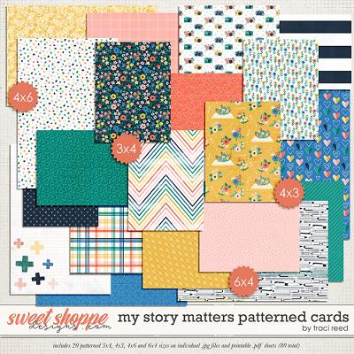 My Story Matters Patterned Cards by Traci Reed