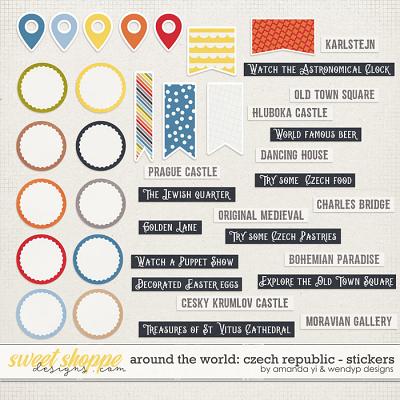 Around the world: Czech Republic - Stickers by Amanda Yi & WendyP Designs