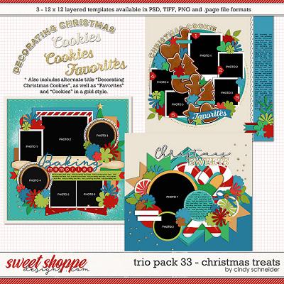 Cindy's Layered Templates - Trio Pack 33: Christmas Treats by Cindy Schneider