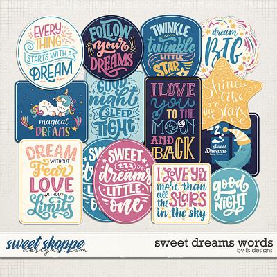 Sweet Dreams Words by LJS Designs 