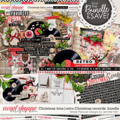 Christmas time | retro Christmas records bundle: simple pleasure designs by Jennifer Fehr