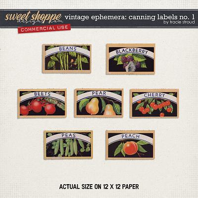  CU Vintage Ephemera: Canning Labels no. 1 by Tracie Stroud