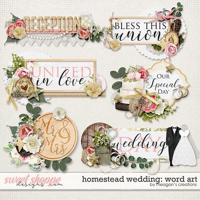 Homestead Wedding: Word Art by Meagan's Creations