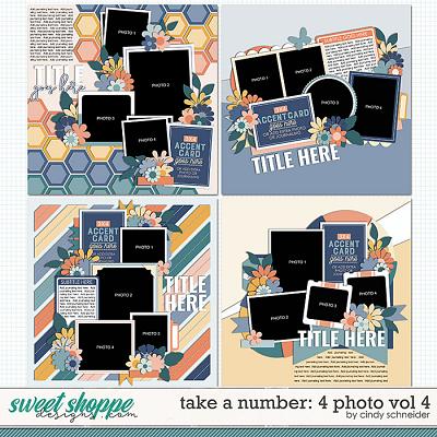 Cindy's Layered Templates - Take a Number: 4 Photo Vol.4 by Cindy Schneider