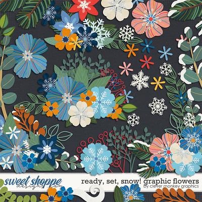 Ready, Set, Snow! Graphic Flowers by Clever Monkey Graphics 