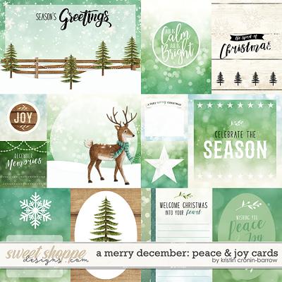 A Merry December: Peace & Joy Cards by Kristin Cronin-Barrow 