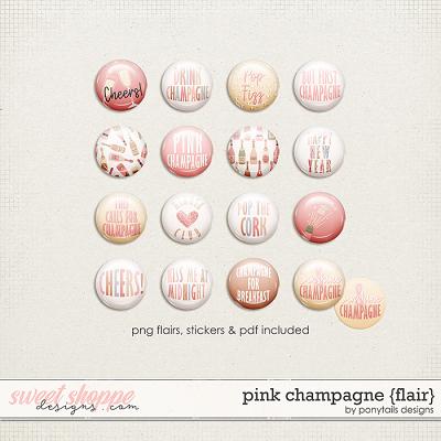Pink Champagne Flair by Ponytails