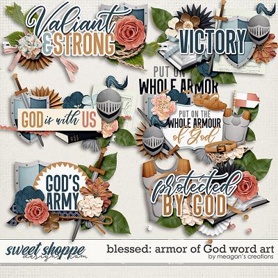 Blessed: Armor of God Word Art by Meagan's Creations
