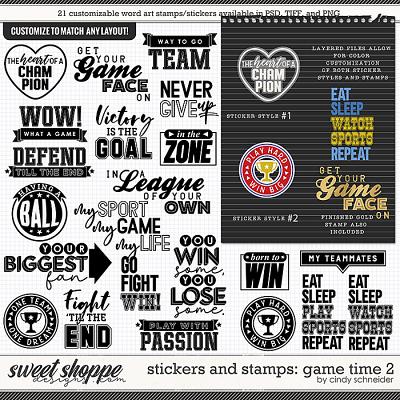 Cindy's Layered Stamps and Stickers: Game Time 2 by Cindy Schneider