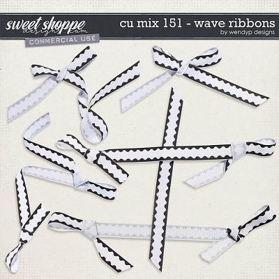 CU Mix 151 - wave ribbons by WendyP Designs