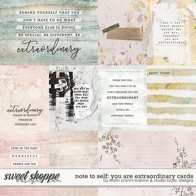 Note to Self: You are Extraordinary Cards by Kristin Cronin-Barrow and Studio Basic Designs