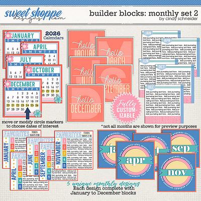 Cindy's Layered Templates - Builder Blocks: Monthly Set 2 by Cindy Schneider