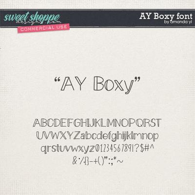 CU AY Boxy font by Amanda Yi
