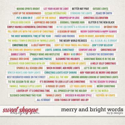 Merry and Bright Words by LJS Designs