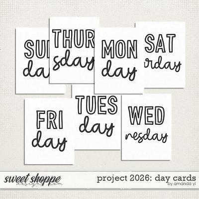 Project 2026: day cards by Amanda Yi