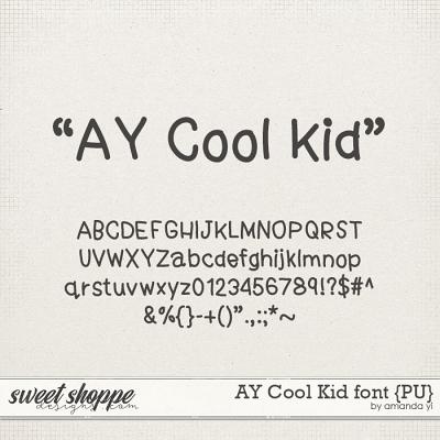 AY Cool Kid font {PU} by Amanda Yi