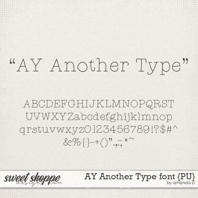 AY Another Type font {PU} by Amanda Yi