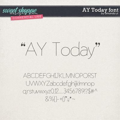 CU AY Today font by Amanda Yi
