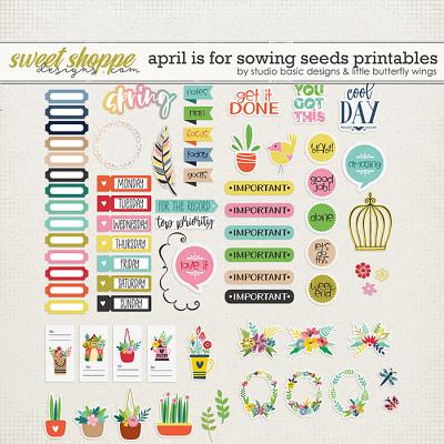 April Is For Sowing Seeds Printables by Studio Basic & Little Butterfly Wings