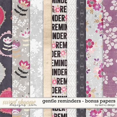 Gentle Reminders - Bonus Papers by Red Ivy Design