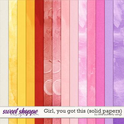 Girl, you got this (solid papers) by Little Butterfly Wings