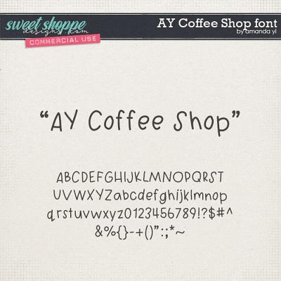CU AY Coffee Shop font by Amanda Yi